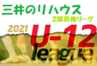 2021年度 三井のリハウスU-12サッカーリーグ 東京　第1ブロック（前期）最終結果掲載
