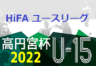 高円宮杯 JFA U-18サッカーリーグ2022 広島 6/4結果速報！次回6/19
