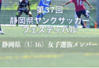 静岡県ユース選抜メンバー掲載！第37回 静岡県ヤングサッカーフェスティバル（3/6開催）