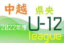 ＜県央＞2022年度 JFA U-12中越サッカーリーグ前期（新潟）優勝は加茂FC！最終順位掲載