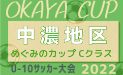 2022年度 第3回OKAYAカップU-10サッカー大会（めぐみのカップ）中濃地区予選（岐阜）2次リーグ5/22結果情報をお待ちしています！次回決勝トーナメント6/26