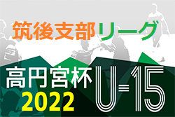 2022 高円宮杯 福岡県ユース（U-15）筑後支部サッカーリーグ　5/28 結果掲載！ご入力ありがとうございます＆まだまだお待ちしています！