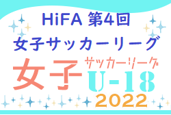 HiFA 第4回 U-18 女子サッカーリーグ 2022（広島県）結果掲載