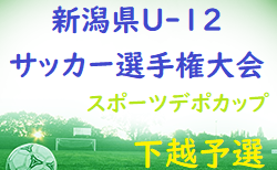 2022年度 新潟県U-12サッカー選手権大会 下越予選　水原SSが連覇！ベスト4がデポ杯に参戦