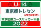 【メンバー】2022年度 前期福岡県U-13 トレーニングセンター選考結果発表のお知らせ！【4月追加】