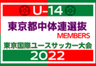 【メンバー】2022年度 前期福岡県U-14 トレーニングセンター選考結果発表のお知らせ！【4月追加】