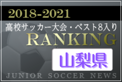 【独自集計】山梨県版 2018-2021 高校サッカー大会・ベスト8入りランキング