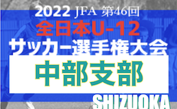 2022年度 第46回全日本U-12サッカー選手権 静岡 中部支部予選　組合せ掲載！9/18〜開催！
