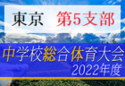 2022年度 東京都中学総体 兼 中学校サッカー選手権（第7支部予選）代表6チームが都大会進出！