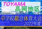 2022年度 富山市中学校総合選手権大会サッカー競技（富山県）優勝は速星中学校！