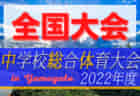 【強豪チーム（ジュニア）に入りたい！】公式戦 都道府県ベスト8掲載【2022年度進路情報】