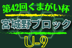 2022年度 第42回 くまがい杯 低学年サッカー大会 （U-9）宮城野ブロック予選 結果情報をお待ちしています