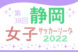 2022年度 第38回静岡県女子サッカーリーグ  10/2結果更新！次回は1部2部ともに10/9
