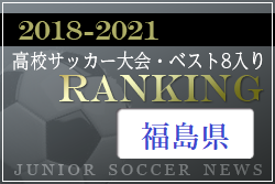 【独自集計】福島県版 2018-2021 高校サッカー大会・ベスト8入りランキング