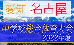 2022年度 第59回名古屋市中学総体 サッカーの部（愛知）組み合わせ掲載！7/9～7/26開催！