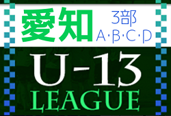2022年度 愛知県U-13サッカーリーグ3部ABCD  12/3,4結果速報！