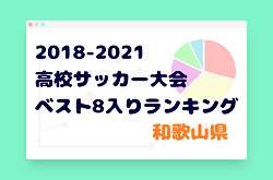 【独自集計】和歌山県版 2018-2021 高校サッカー大会・ベスト8入りランキング