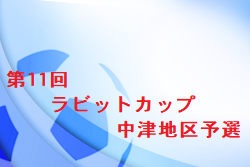 2022年度 第11回全日本不動産協会杯争奪少年サッカー大会（ラビットカップ）中津地区予選 県大会出場は沖代・FC中津・下毛FC