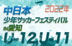 2022年度 第25回 中日本少年サッカーフェスティバル（愛知）7/3は雷雨のため途中中止