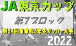 2022年度 JA東京カップ 第34回東京都5年生サッカー大会 第7ブロック　優勝はヴィトーリア目黒！