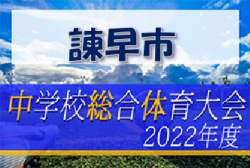 2022年度 諫早市中学校総合体育大会サッカー競技（長崎県）優勝は明峰中学校！