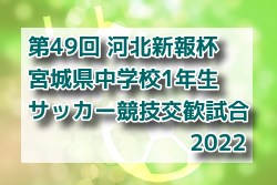 2022年度 第49回 河北新報杯 宮城県中学校1年生サッカー競技交歓試合 優勝は、Aブロック増田中、Bブロック白石・東中、Cブロック東北学院中！