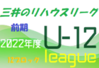 2022年度 三井のリハウスU-12サッカーリーグ 東京（前期）第7ブロック　前期終了！後期の日程お待ちしています