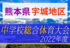 2022年度 熊本県中体連 サッカー競技（地区予選大会まとめ）