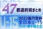 2022年度 高円宮杯JFA第34回全日本U-15サッカー選手権大会 関西プレーオフ 全国大会出場はセレッソ大阪、ガンバ大阪！