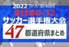 【2022全日本U-12サッカー選手権】出場全48チーム決定！仲間と勝ち取れ全国大会！【47都道府県一覧】