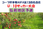 2022年度 コープ杯争奪AOFA第13回青森県U-10サッカー大会 八戸地区予選 優勝はクラッキス！県大会出場4チーム決定！