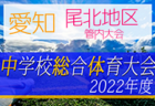 2022年度 一宮市中学総体 サッカーの部（愛知）優勝は一宮市立西成中学校！