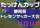 2022年度 たっけんカップ第17回静岡県トレセンサッカー大会（男子U12･U11）U-12,11ともに浜松TCが優勝！U-12中部TC、U-11中東部TCと東海大会出場！全結果掲載！情報ありがとうございます！