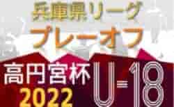高円宮杯 JFA U-18サッカーリーグ2022兵庫県リーグ プレーオフ 県リーグ参入4チーム決定！Aブロックあと2試合情報提供お待ちしています