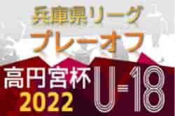 高円宮杯 JFA U-18サッカーリーグ2022兵庫県リーグ プレーオフ 12/3順位決定戦全結果掲載！県リーグ参入4チーム決定！