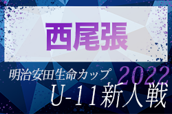 2022年度 第8回明治安田生命カップU-11 愛知新人大会  西尾張代表決定戦  一宮FC A,B､尾西FC､愛知FC一宮の4チームが県大会出場決定！