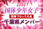 【千葉県】参加メンバー掲載！第77回国民体育大会（国体）関東ブロック大会サッカー競技 少年男子の部 （8/13～8/14：東京都開催）情報ありがとうございます！