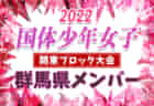 【群馬県】参加メンバー掲載！2022年度 第77回国民体育大会 (国体) 関東ブロック大会 少年男子（8/13）情報提供いただきました