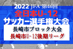 2022年度 長崎市Ｕ-12後期リーグ及び全日本少年サッカー長崎市ブロック大会 県大会出場チーム決定！