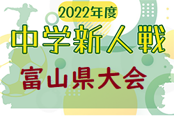 【大会中止】2022年度 第44回富山県中学校選抜体育大会サッカー競技　