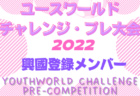 【埼玉県】昌平高校登録メンバー掲載！ユースワールドチャレンジ・プレ大会2022（8/13-15＠J-GREEN堺）