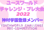 【静岡県】静岡学園高校登録メンバー掲載！ユースワールドチャレンジ・プレ大会2022（8/13-15＠J-GREEN堺）