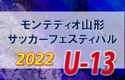 2022年度 U13モンテディオ山形サッカーフェスティバル2022 8/17結果情報お待ちしています