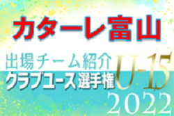 カターレ富山U-15 登録選手一覧、意気込み動画掲載！【U-15クラブ選手権 出場チーム紹介】