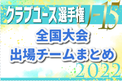 【U-15クラブ選手権全国大会 出場チームまとめ】 登録選手一覧、意気込み動画掲載！