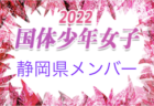 【メンバー】2022年度第77回 国民体育大会東海ブロック大会  少年男子サッカー競技（ミニ国体）静岡県選抜メンバー掲載！