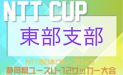 2022年度 NTT西日本グループカップ 第55回静岡県ユースU-12サッカー大会 東部支部予選　組合せ掲載！12/4開催！