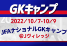 2022 JFAナショナルGKキャンプ（10.7～9＠Jヴィレッジ）メンバー・スケジュール発表！