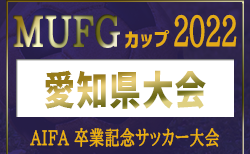 AIFA卒業記念 第15回MUFGカップ2022 兼 第21回U-12サッカーチャンピオンズカップ2022(愛知)  県大会は2/12,19開催！組合せ掲載！