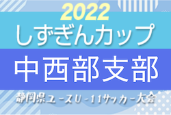 2022年度 しずぎんカップ第38回静岡県ユースU-11サッカー大会 中西部支部予選  1/8プレーオフ勝敗結果掲載！県大会出場6チーム決定！